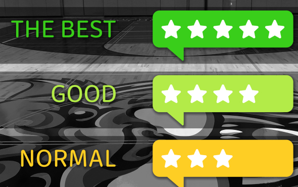 Milburn Flooring professional inspecting sports flooring for quality and safety ratings