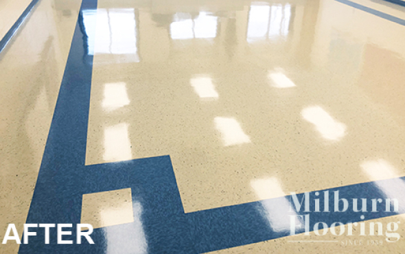 School flooring renovations during breaks