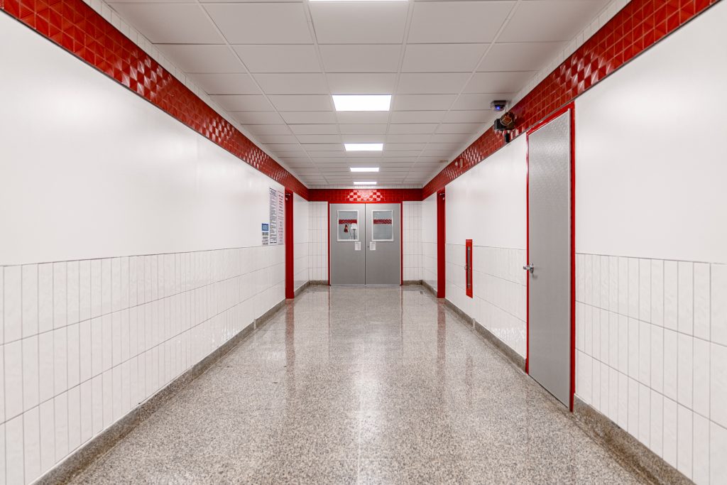 Hallway leading to High School Pool area
